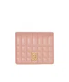 Burberry Quilted Leather Small Lola Folding Wallet In Pink