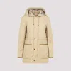 Burberry Quilted Hooded Jacket With Classic Check Interior In Nude