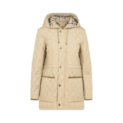Burberry Quilted Medium Jacket Women In Neutral