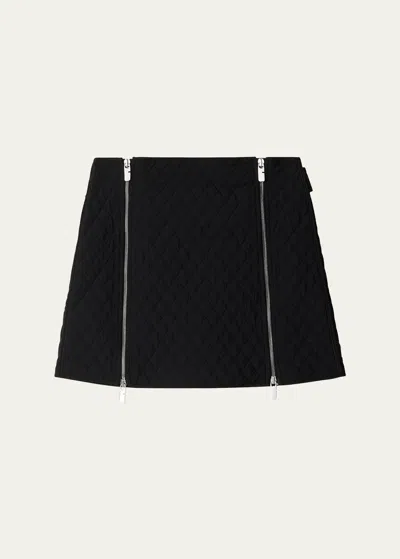 Burberry Quilted Mini Skirt In Black