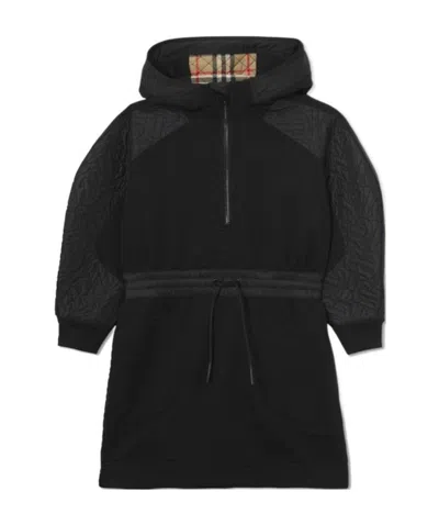 Burberry Quilted Monogram Detail Dress In Black