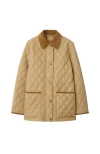 Burberry Padded Jackets With Corduroy Collar In Neutral