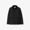 Burberry Diamond Quilted Jacket With Corduroy Collar In Black