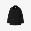 Burberry Ekd-embroidered Diamond-quilted Jacket In Black/sand