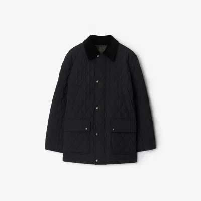 Burberry Quilted Nylon Barn Jacket In Black/snug