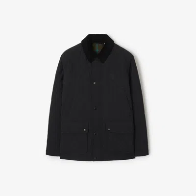 Burberry Quilted Nylon Barn Jacket In Black/snug