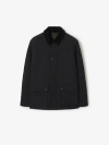 Burberry Logo-embroidered Padded Jacket In Black/snug