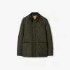 Burberry Padded Corduroy-trimmed Quilted Shell Jacket In Green