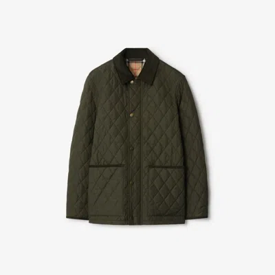 Burberry Quilted Nylon Barn Jacket In Green