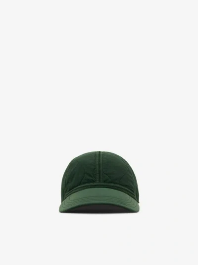 Burberry Quilted Nylon Baseball Cap In Green