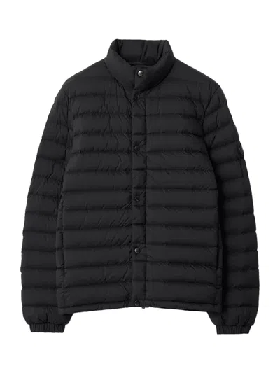 Burberry Quilted Nylon Down Jacket In Black