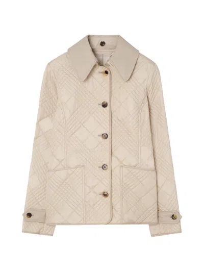 Burberry Quilted Nylon Fernleigh Jacket In Neutral