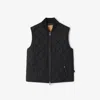 Burberry Quilted Nylon Gilet In Black