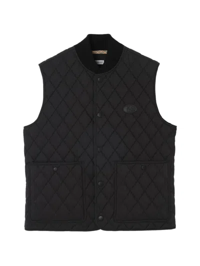 Burberry Quilted Nylon Gilet In Green
