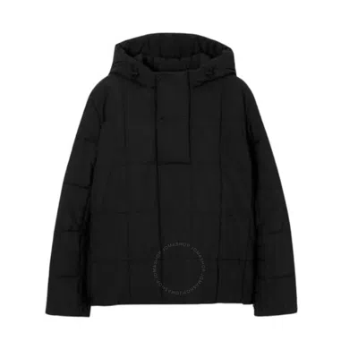 Burberry Quilted Nylon Half Zip Jacket In Black