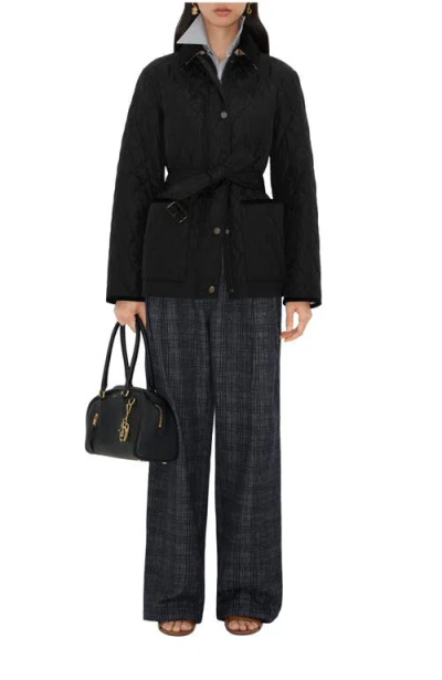 Burberry Quilted Nylon Jacket In Black