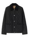 Burberry Check Lining Quilted Nylon Dorset Jacket In Black
