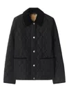 Burberry Check Lining Quilted Nylon Dorset Jacket In Black