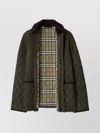 Burberry Cropped Quilted Nylon Jacket In Green