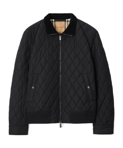 Burberry Quilted Nylon Jacket In Black