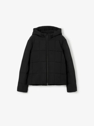 Burberry Quilted Nylon Jacket In Black