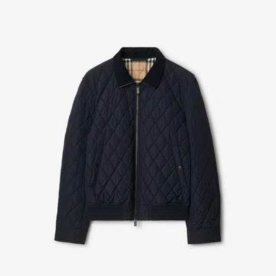 Burberry Quilted Nylon Jacket In Blue