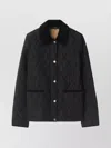 Burberry Check Lining Quilted Nylon Dorset Jacket In Black