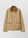 Burberry Padded Jackets With Corduroy Collar In Neutral