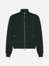 Burberry Quilted Zip-up Bomber Jacket In Ivy