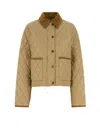 Burberry Quilted Jacket With Snaps In Multi
