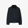Burberry Logo-embroidered Padded Jacket In Navy/charcoal Melange