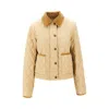 Burberry Cotton-corduroy-trimmed Quilted Shell Jacket In Brown
