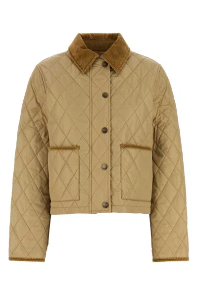 Burberry Quilted Nylon Jacket In Transparent