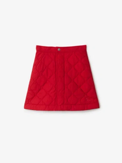 Burberry Quilted Nylon M In Red