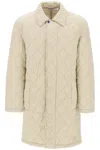 BURBERRY BURBERRY QUILTED NYLON MIDI CAR COAT WITH MEN