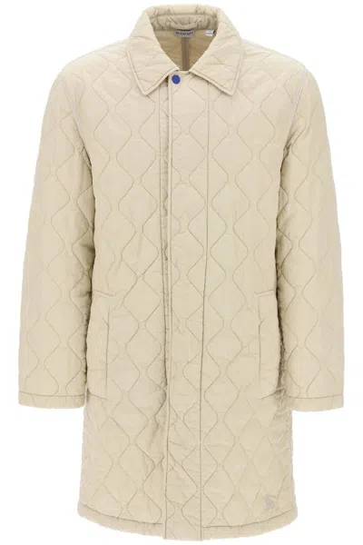BURBERRY QUILTED NYLON MIDI CAR COAT WITH