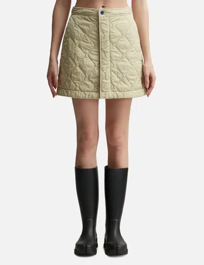 Burberry Quilted Nylon Mini Skirt In Beige