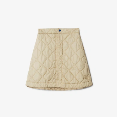 Burberry Quilted Nylon Mini Skirt In Soap