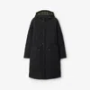 Burberry Quilted Nylon Parka In Black/snug