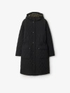 Burberry Quilted Nylon Parka In Black/snug