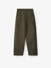 Burberry Diamond-quilted Pleat-detailing Trousers In Loch