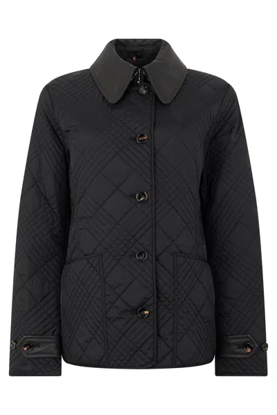 Burberry Quilted Padded Jacket In Black
