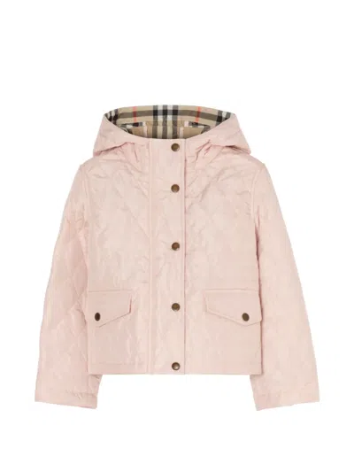 Burberry Kids' Quilted Parka In Pink