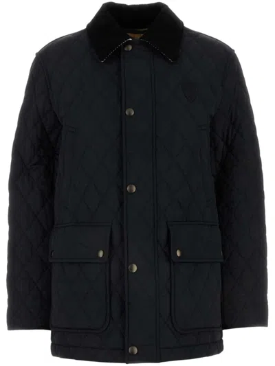 Burberry Quilted Puffer Jacket In Black