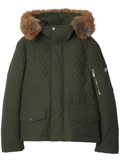 Burberry Quilted Puffer Jacket In Green