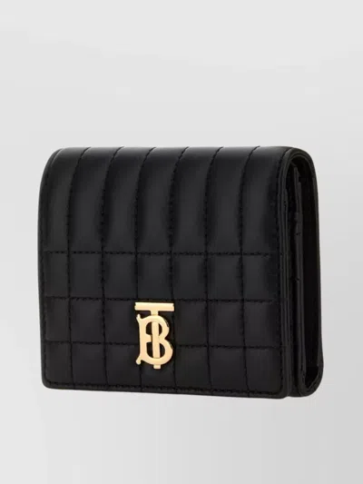 Burberry Quilted Rectangular Leather Wallet Cardholders In Black