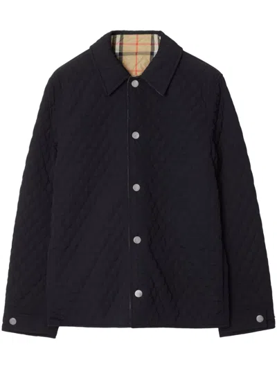 Burberry Reversible Quilted Nylon Jacket In A1189 Black