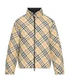 Burberry Quilted Jacket With Distinctive Plaid Pattern In Nude