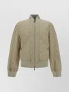 BURBERRY QUILTED RIBBED JACKET WITH MAGNET POCKETS