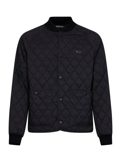 Burberry Quilted Ripstop Nylon Bomber Jacket In Black